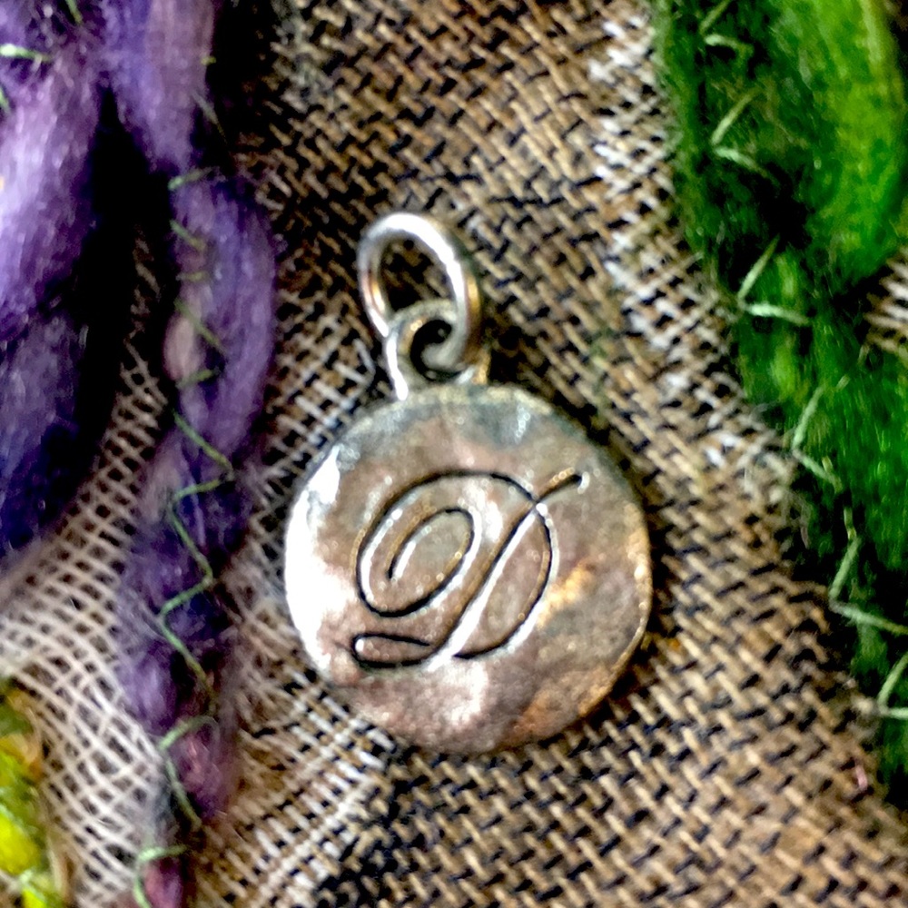 Letter D Monogrammed Charm with Jump-ring